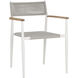 Kona White Outdoor Stackable Dining Armchair, Set Of 2